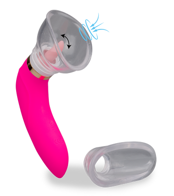 Pompe à vulve avec langue et 2 embouts