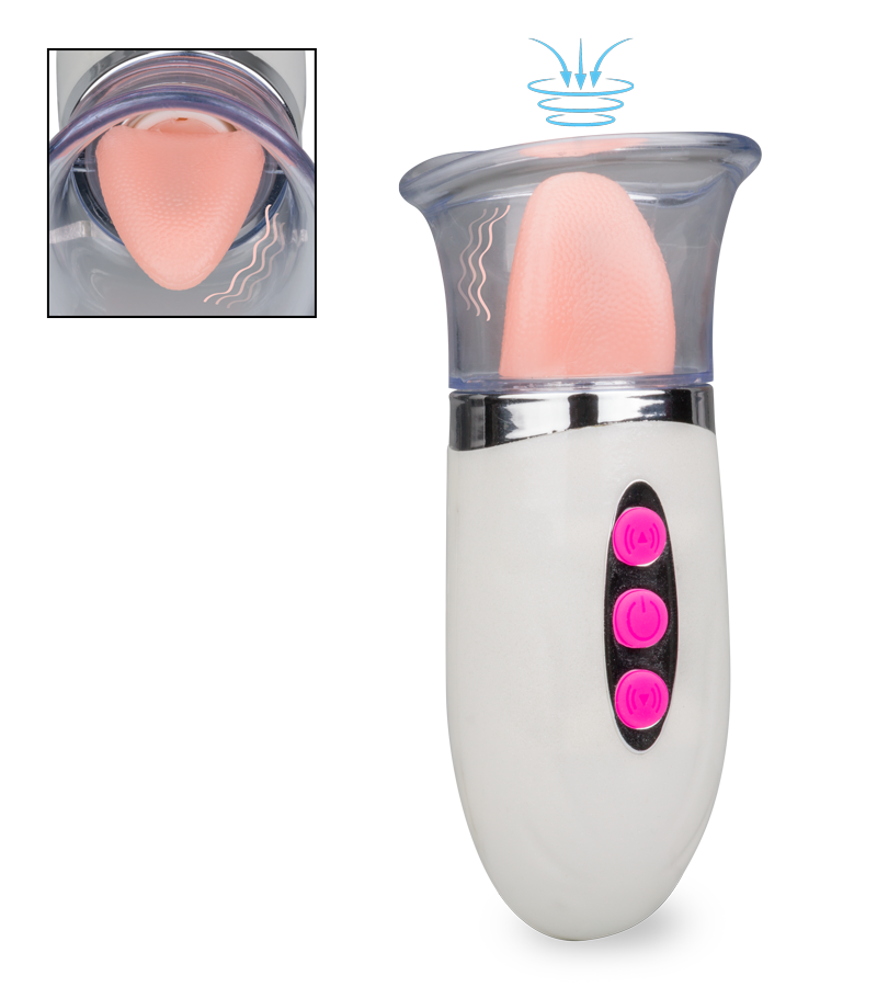 Pompe à vulve avec langue vibrante Teaser