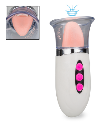 Pompe à vulve avec langue vibrante Teaser