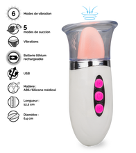 Charger l&#39;image dans la galerie, Pompe à vulve avec langue vibrante Teaser