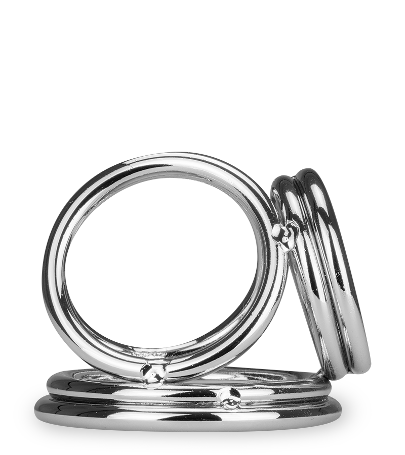 Quadruple cockring en inox Bondy