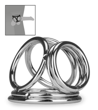 Charger l&#39;image dans la galerie, Quadruple cockring en inox Bondy