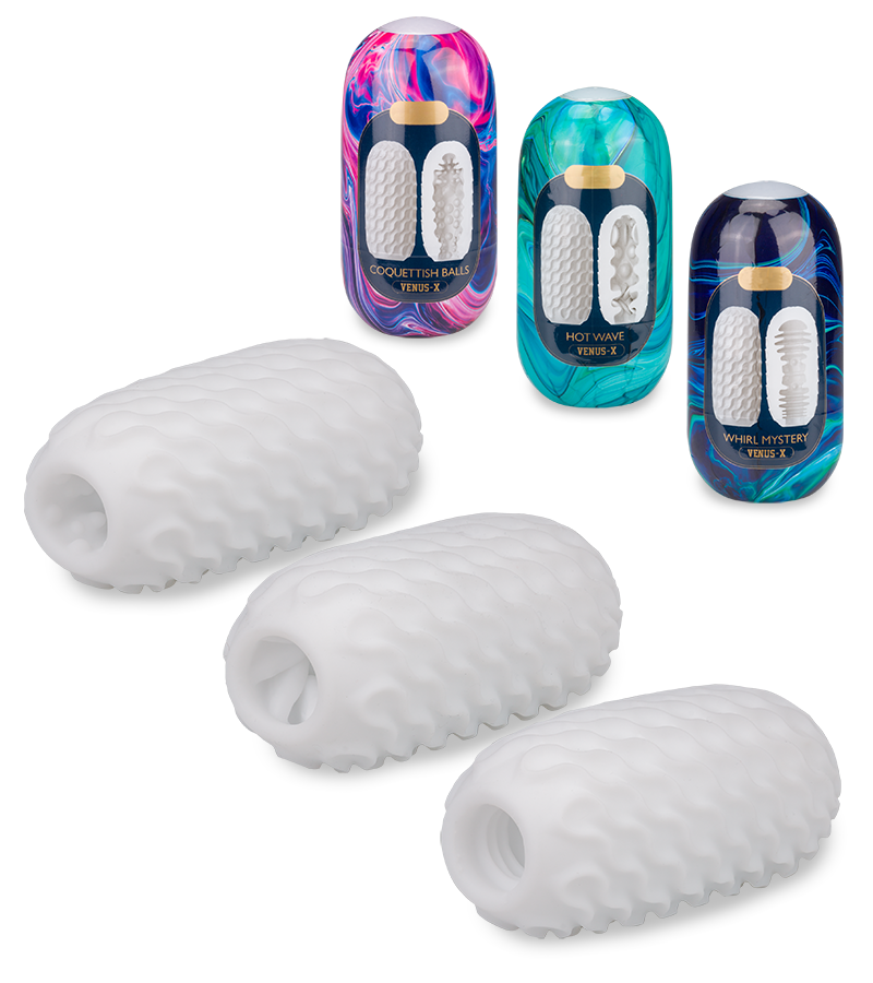 Set de 3 œufs masturbateurs taille L