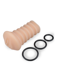 Charger l&#39;image dans la galerie, Sextoy pour homme 2-en-1 vaginette + 3 cockrings