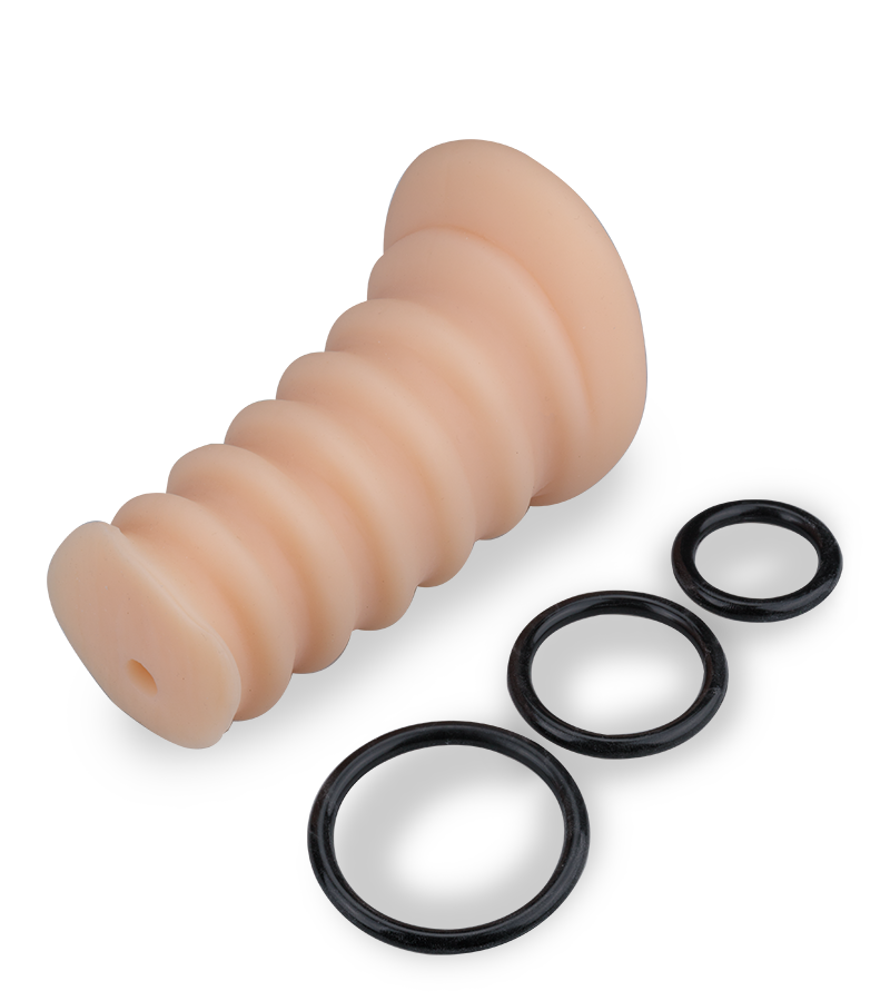 Sextoy pour homme 2-en-1 vaginette + 3 cockrings