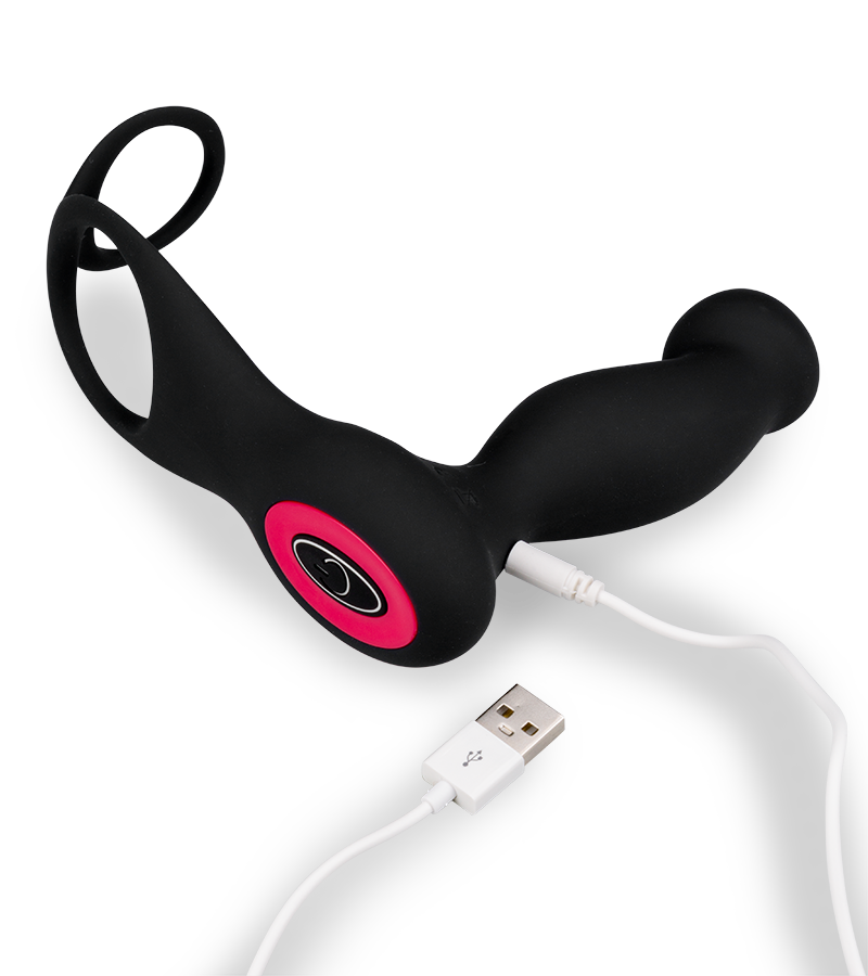 Sextoy prostate avec anneau cockring télécommande sans fil