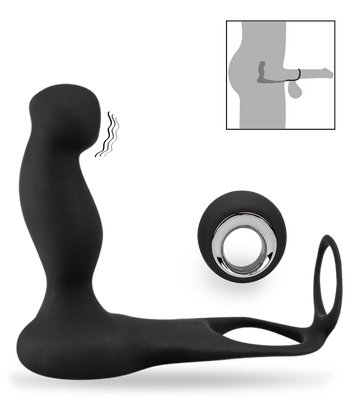 Sextoy prostate avec anneau cockring télécommande sans fil