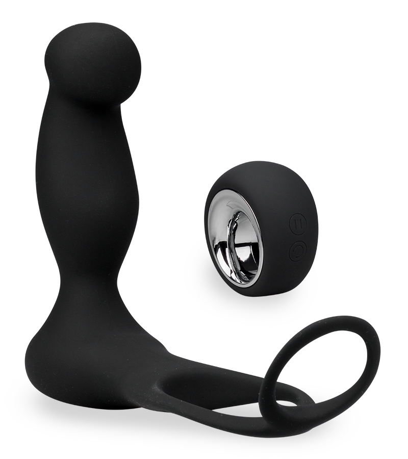 Sextoy prostate avec anneau cockring télécommande sans fil