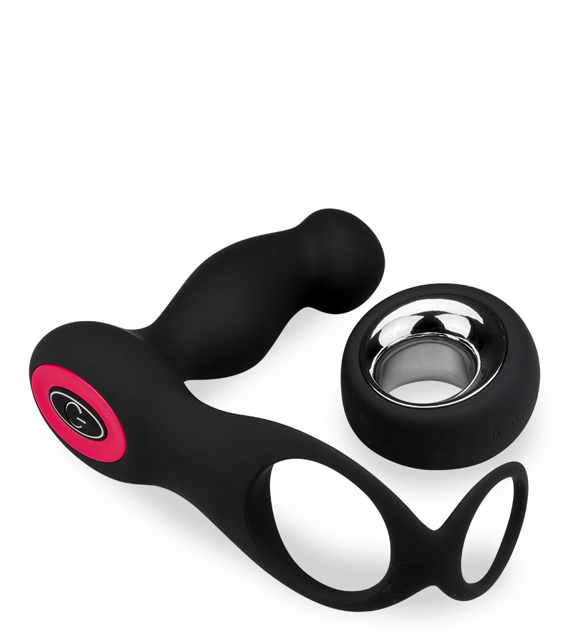 Sextoy prostate avec anneau cockring télécommande sans fil