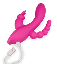 Charger l&#39;image dans la galerie, Sextoy rabbit triple stimulation chapelet anal