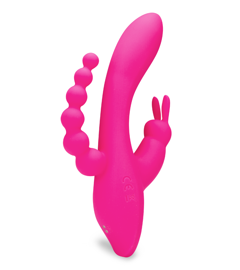 Sextoy rabbit triple stimulation chapelet anal