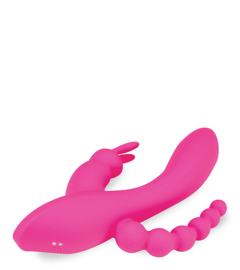 Sextoy rabbit triple stimulation chapelet anal