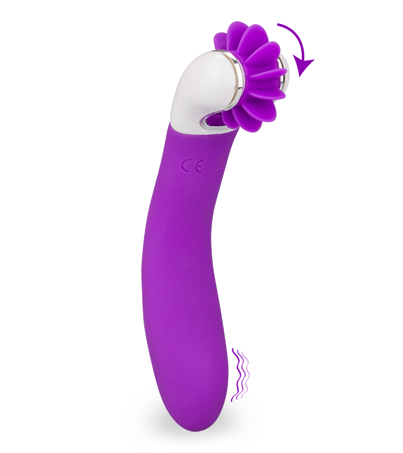 Stimulateur clitoridien langues rotatives 12 modes