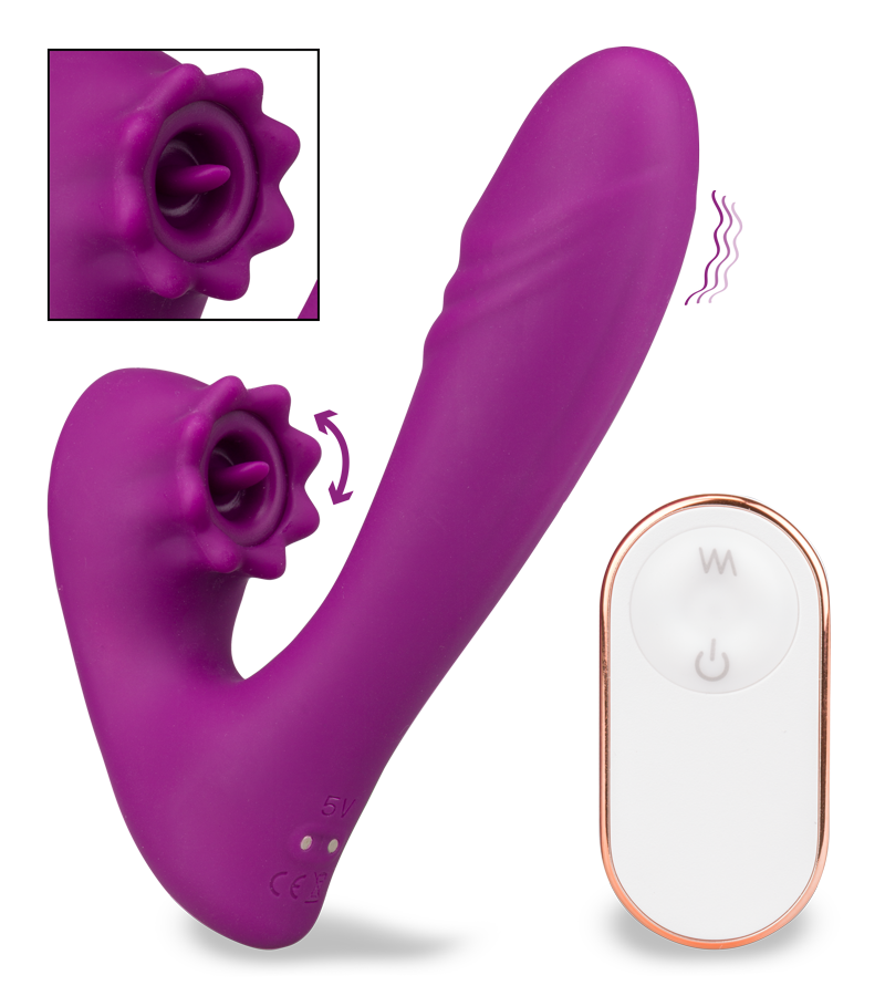 Stimulateur clitoris pulsatif et vibro télécommandé Lila