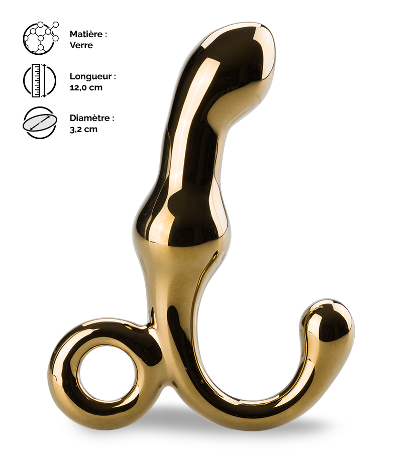 Stimulateur de prostate en verre Gold Master