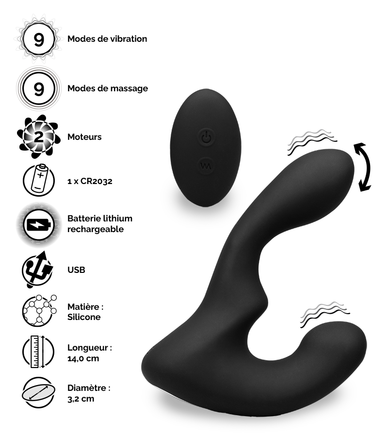 Stimulateur de prostate télécommandé Tickler