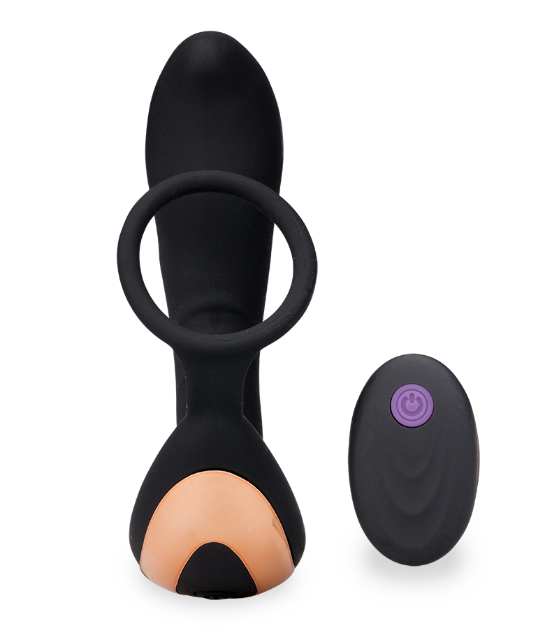 Stimulateur prostate vibrant avec anneau cockring 7 modes