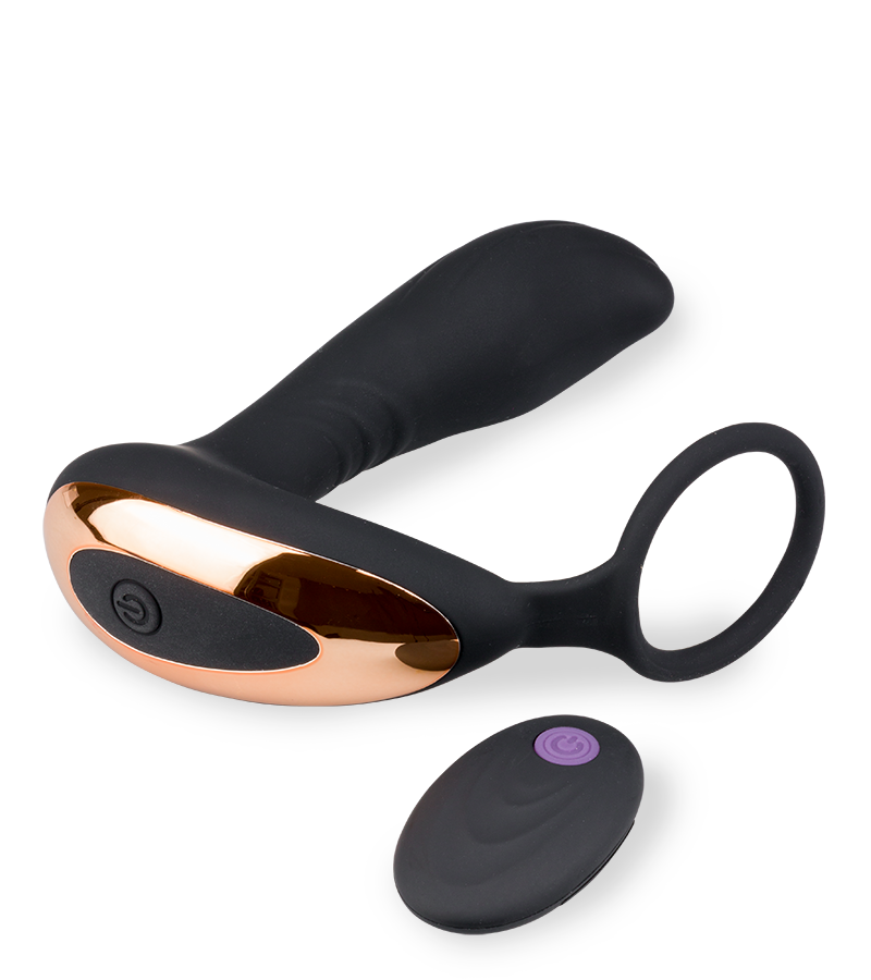 Stimulateur prostate vibrant avec anneau cockring 7 modes