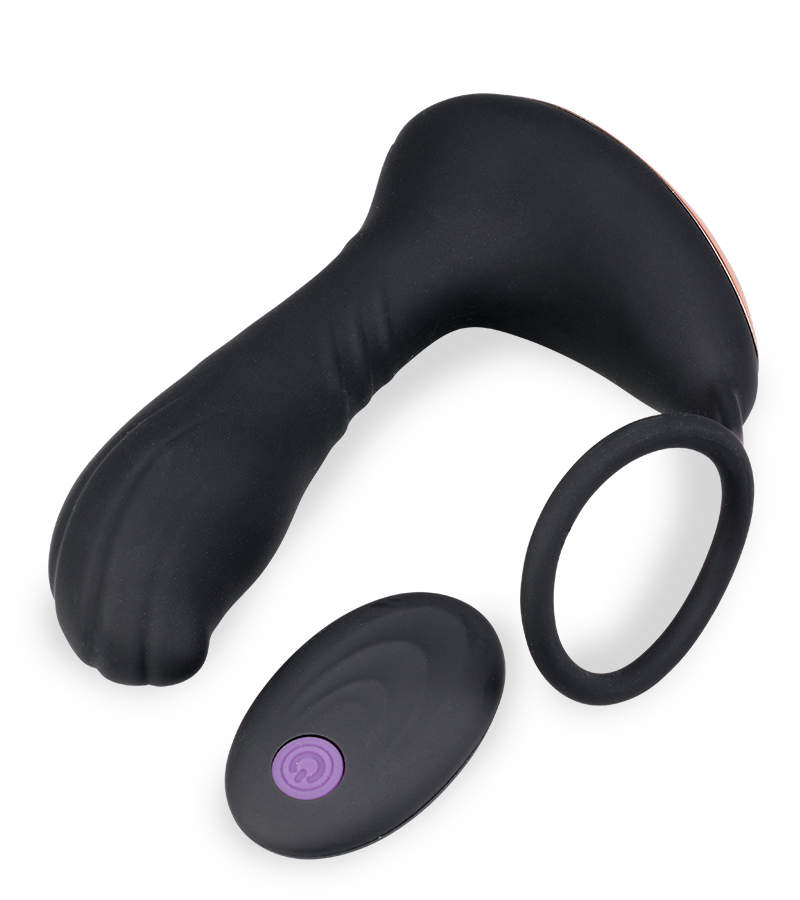 Stimulateur prostate vibrant avec anneau cockring 7 modes