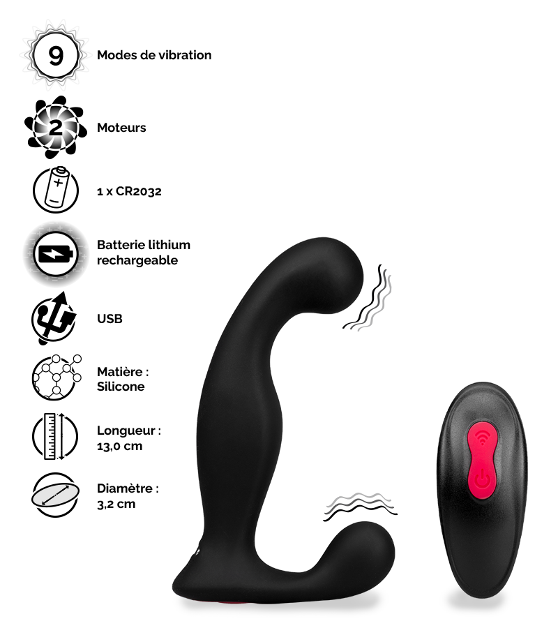 Stimulateur prostatique télécommandé Lord