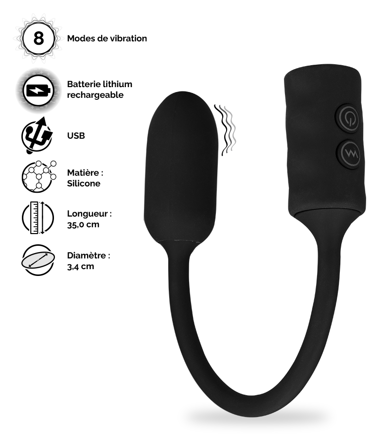 Stimulateur vibrant télécommandé Looping