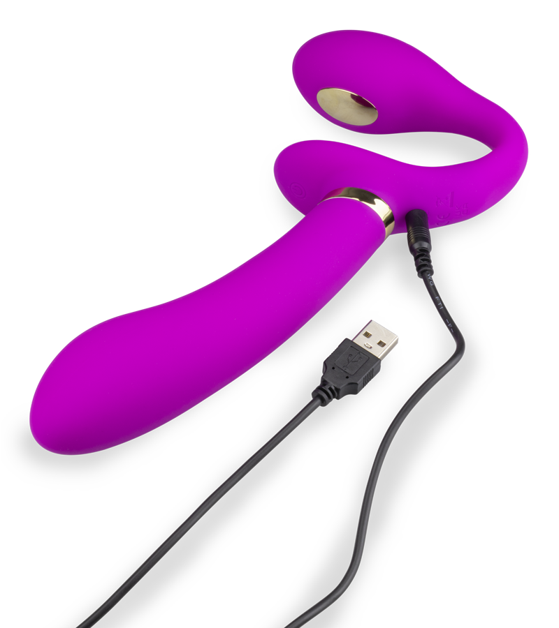 Strapon vibrant avec électrostimulation Authority