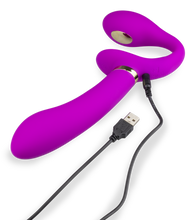 Charger l&#39;image dans la galerie, Strapon vibrant avec électrostimulation Authority