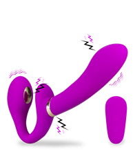 Charger l&#39;image dans la galerie, Strapon vibrant avec électrostimulation Authority