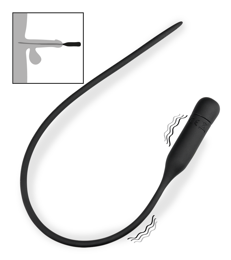 Tige d&#039;urètre vibrante 10 modes modèle long Fizz