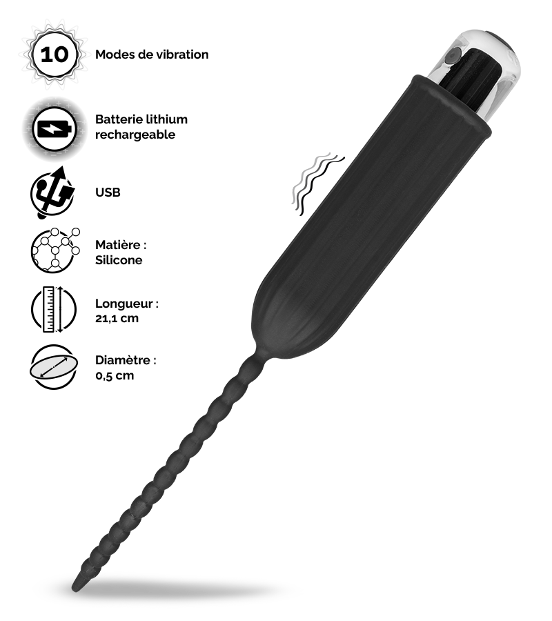 Tige d’urètre vibrante Zanky