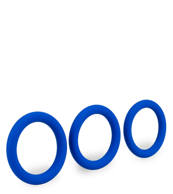 Trio d'anneaux péniens en silicone médical Raven