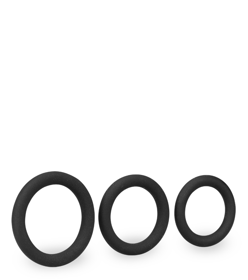 Trio de cockrings en silicone médical Zoom