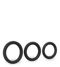 Charger l&#39;image dans la galerie, Trio de cockrings en silicone médical Zoom