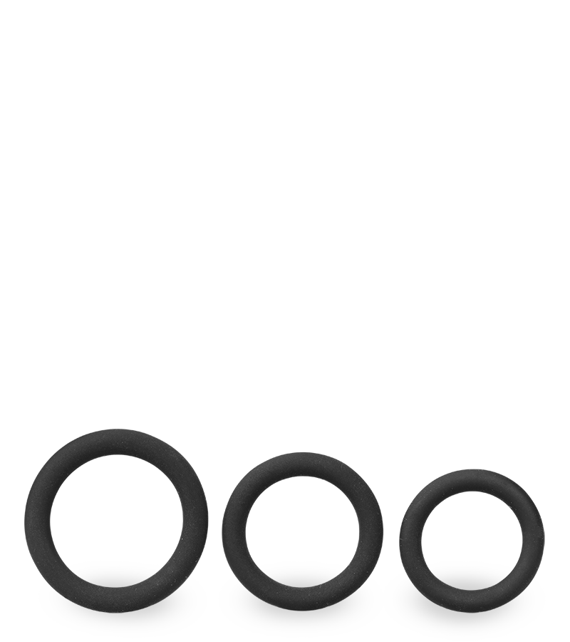 Trio de cockrings en silicone médical Zoom