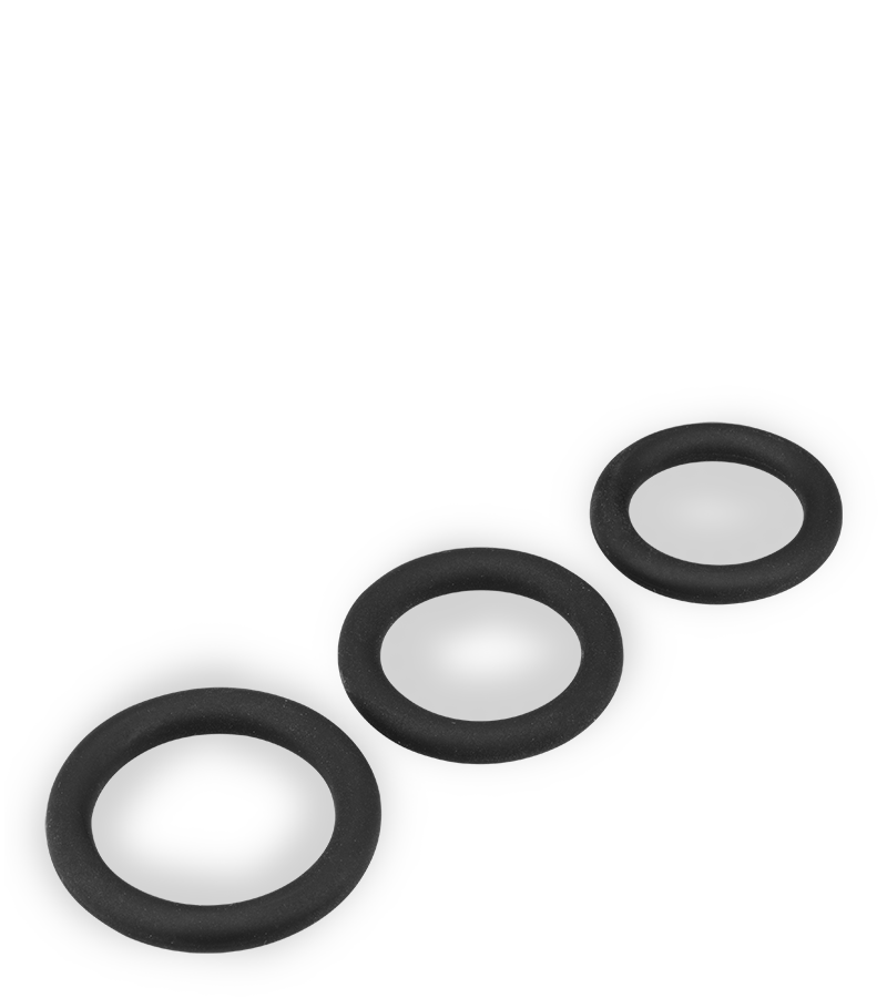 Trio de cockrings en silicone médical Zoom