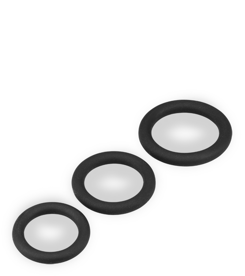 Trio de cockrings en silicone médical Zoom