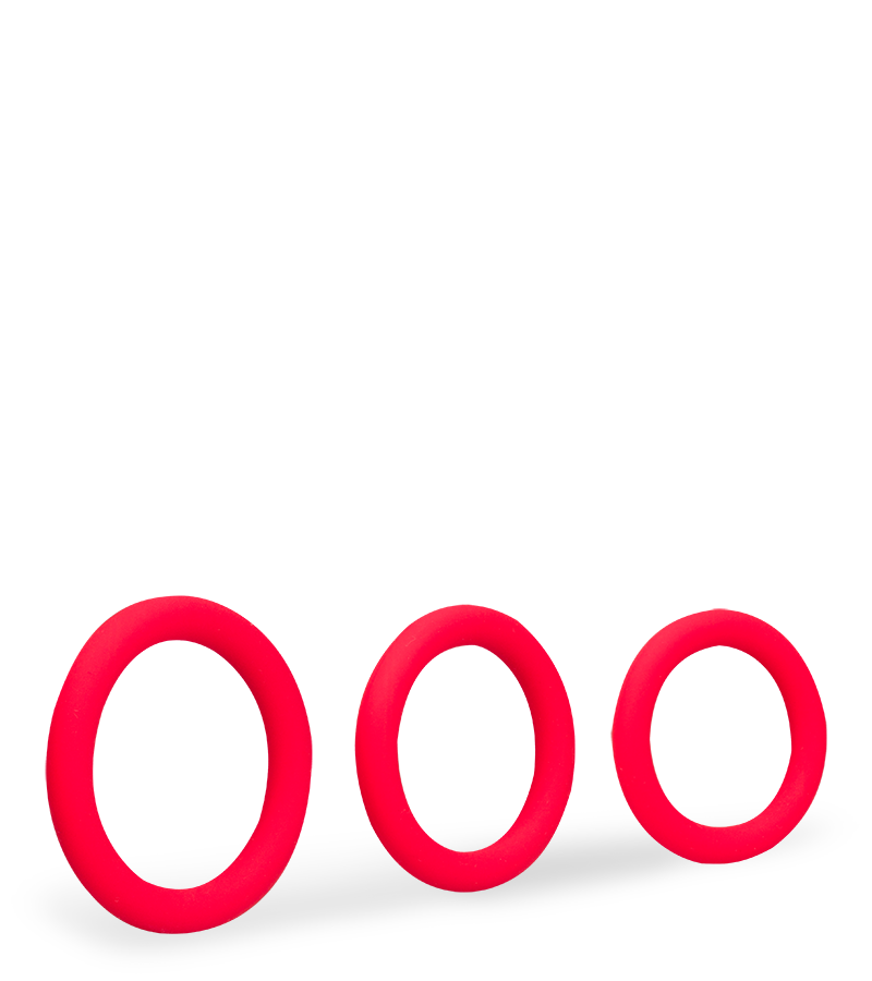Trio de cockrings en silicone médical Zoom