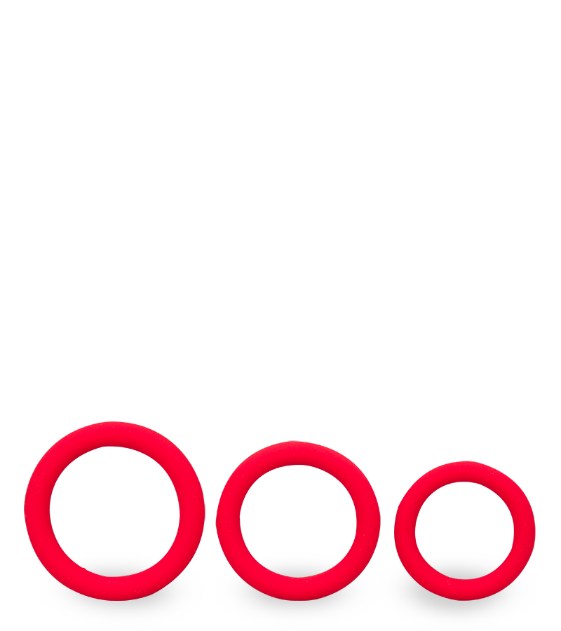 Trio de cockrings en silicone médical Zoom