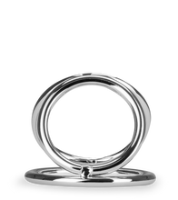 Charger l&#39;image dans la galerie, Triple cockring en inox Holdy