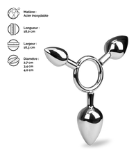 Charger l&#39;image dans la galerie, Triple plug anal Pepper