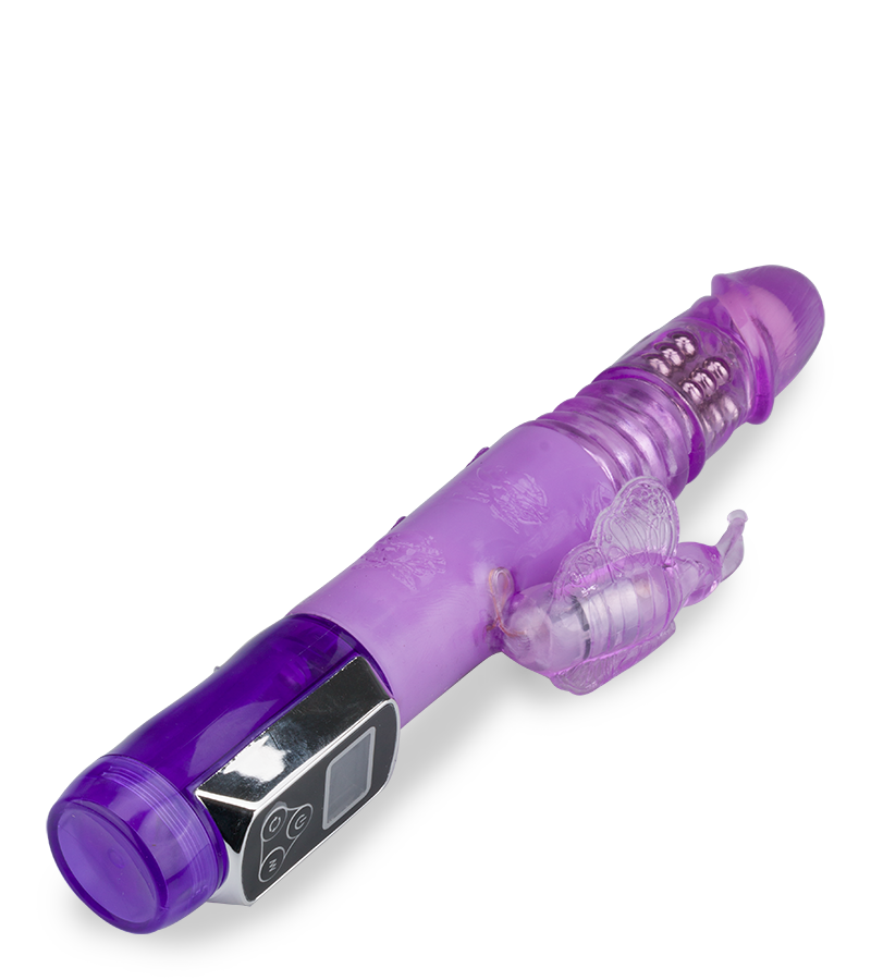 Vibro rabbit Butterfly va-et-vient rotatif LCD