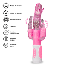 Charger l&#39;image dans la galerie, Vibro rabbit rotatif triple pénétration