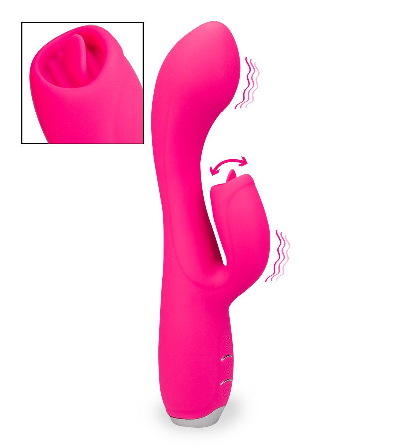 Vibro rabbit stimulateur clito langue