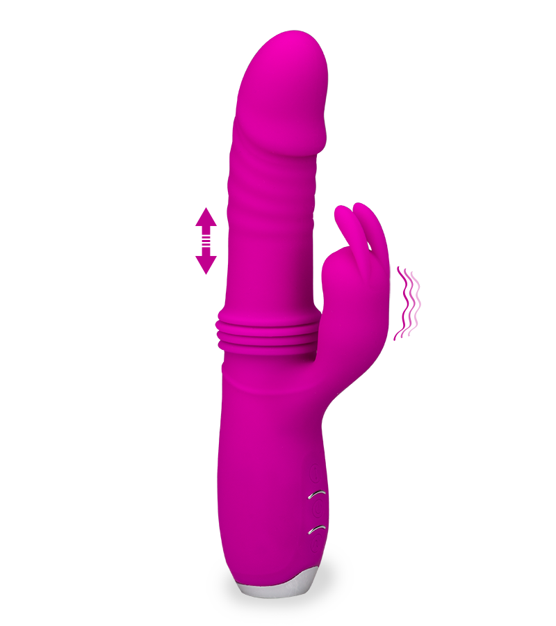 Vibro rabbit va-et-vient USB 12 vitesses