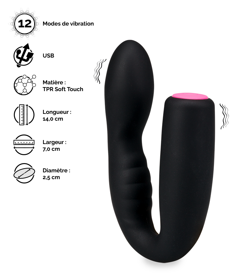 Vibro stimulateur point G clitoris flexible