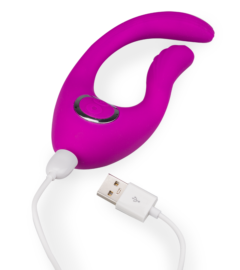 Vibromasseur clitoris courbé 12 modes USB magnetic