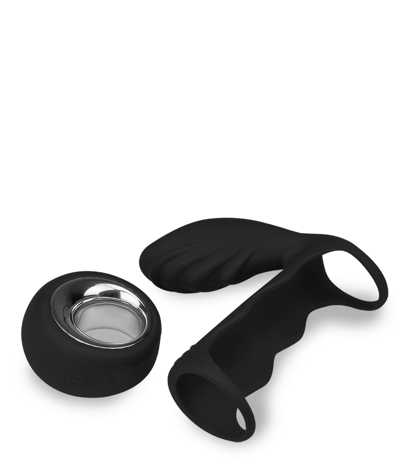 Vibromasseur couple avec cockring télécommandé 12 modes