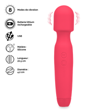 Charger l&#39;image dans la galerie, Vibromasseur fantasy wand 8 modes Wizard