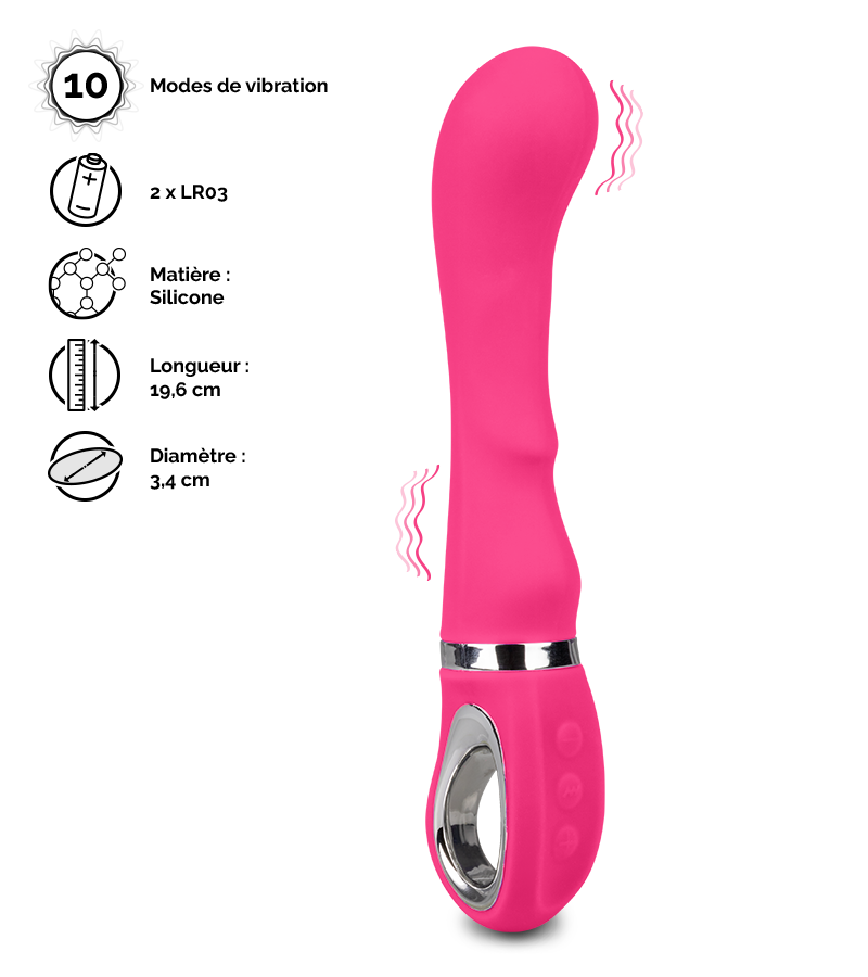 Vibromasseur point G 10 modes 8 puissances