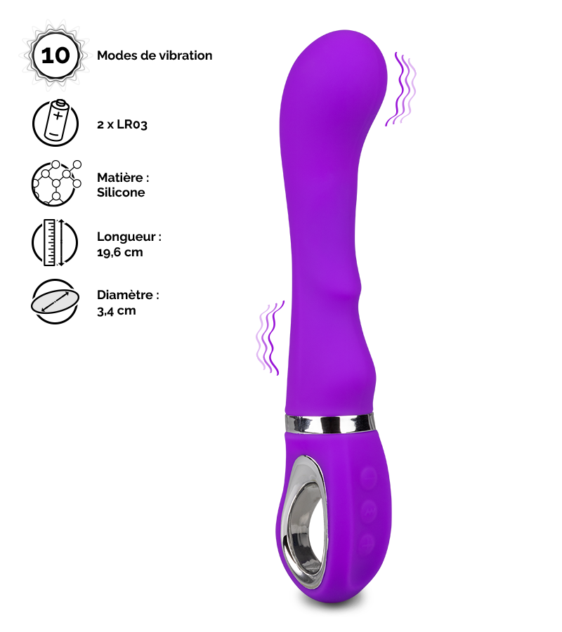 Vibromasseur point G 10 modes 8 puissances